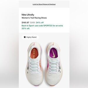 Nike Ultrafly Women’s Trail Racing Shoes 9.5